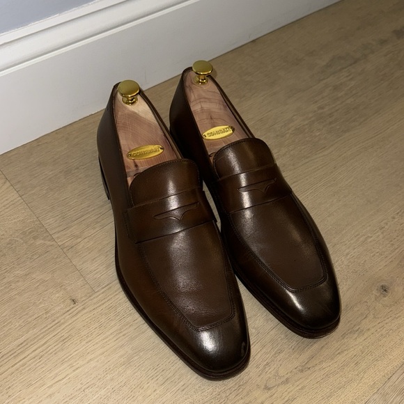 BOSS Lisbon Leather Penny Loafers - Picture 6 of 15